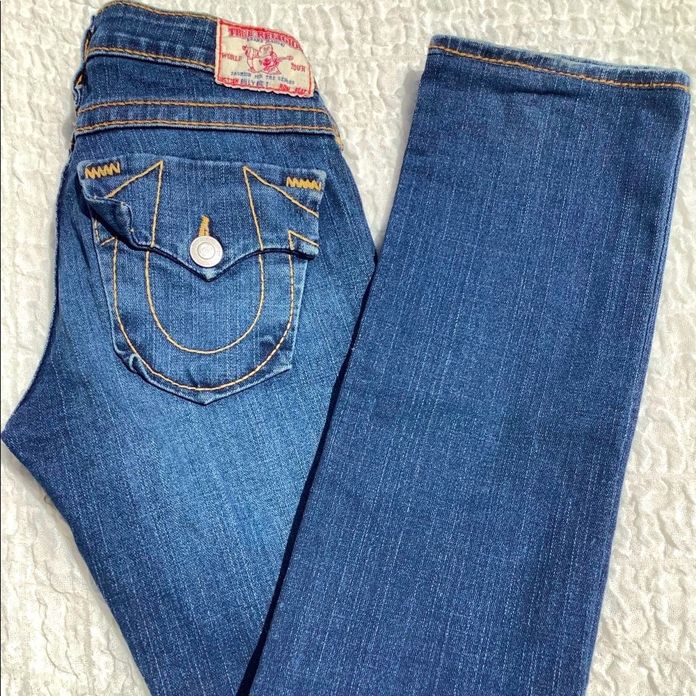 ๐HP 26/31 True Religion โBILLY BIG Tโ Straight Jeans - Picture 3 of 16